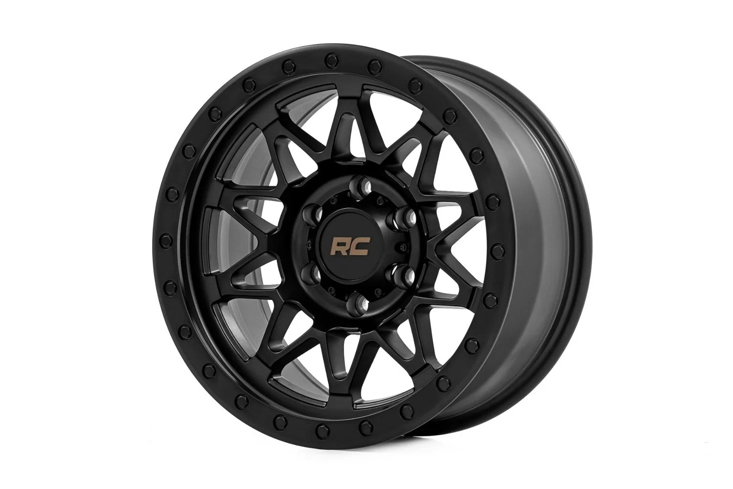Rough Country 78 Series Wheel - Simulated Beadlock - Black - 18x9 - 6x5.5 - +0mm - 78180912B